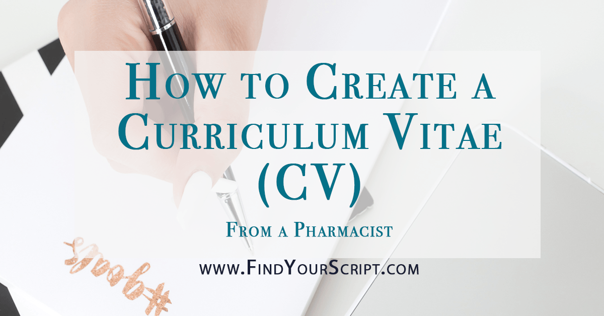 Learn how to create an effective curriculum vitae (CV), CV help, Resume help, pharmacy student application, pharmacy residency applications, job applications, how to make a CV, how to write a CV