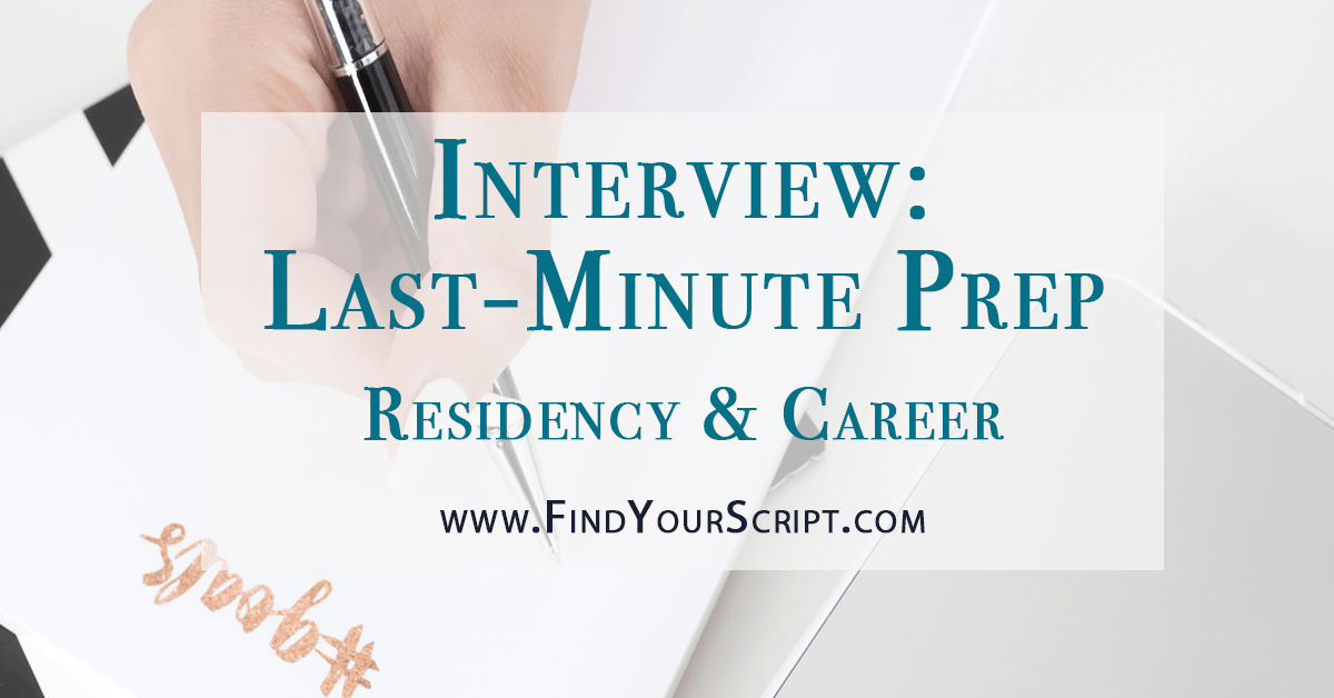 Last Minute Interview Preparation | Interview prep | Pharmacy residency help and tips | Medical residency | Interview season | Top 5 tips to prepare for your interview | career help | get hired | pharmacist | physician doctor