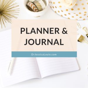 Clarify Simplify Align Quarterly Planner and Journal by Dr. Jessica Louie, Burnout and well-being book for students and pharmacists, bring joy and gratitude journal, goal setting, daily planner