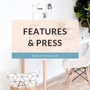 features and press for Dr. Jessica Louie, pharmD, burnout coach, declutter and platinum konmari coach simplifying wellbeing speaker